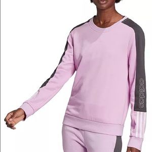 Adidas purple logo crewneck sweatshirt